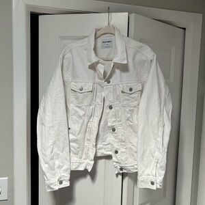 White Denim Jacket, size L Tall